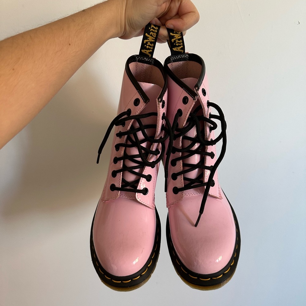Dr. Martens Pink Combat Boots